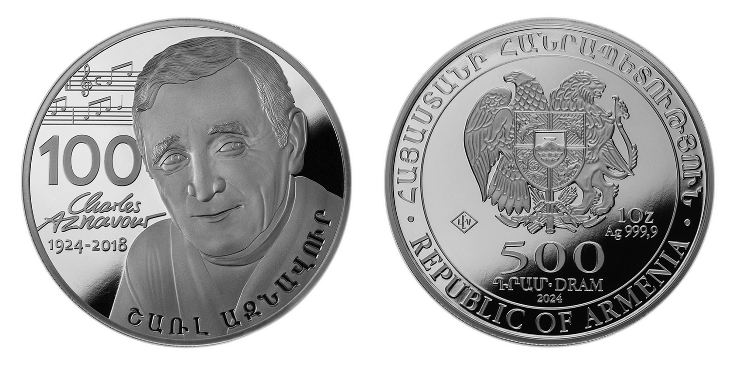 RA Bullion - Charles Aznavour - Silver - 500 dram (1oz)